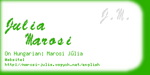 julia marosi business card