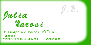 julia marosi business card